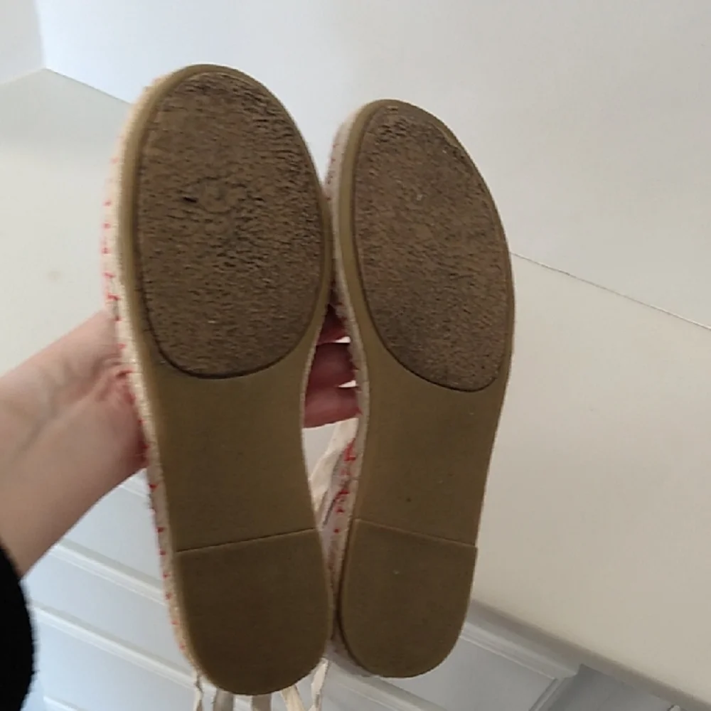 Sugar Beige Tie Ankle Lace Espadrille Flats